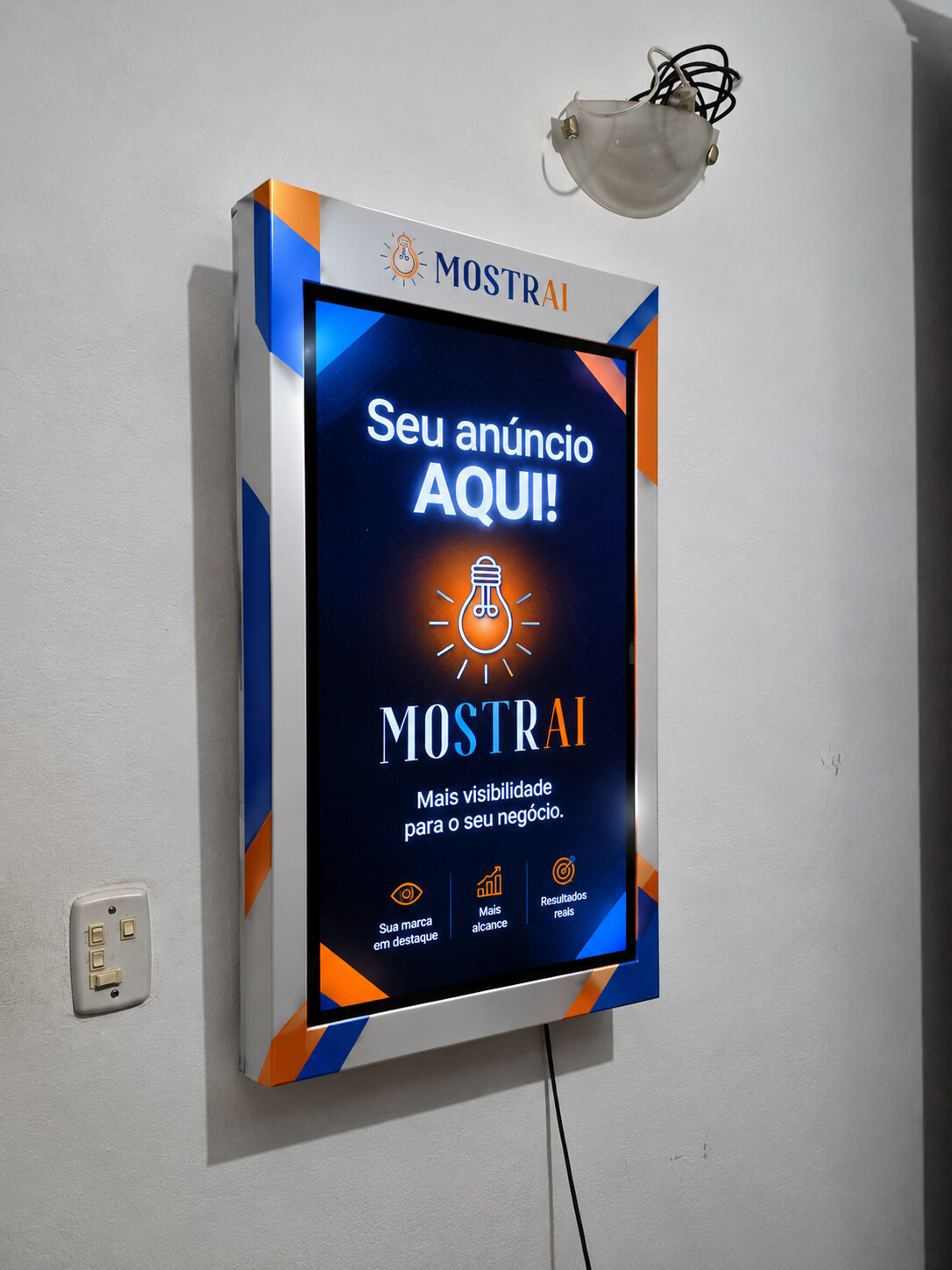Exemplo de um ponto Mostraí com o molde de acabamento instalado